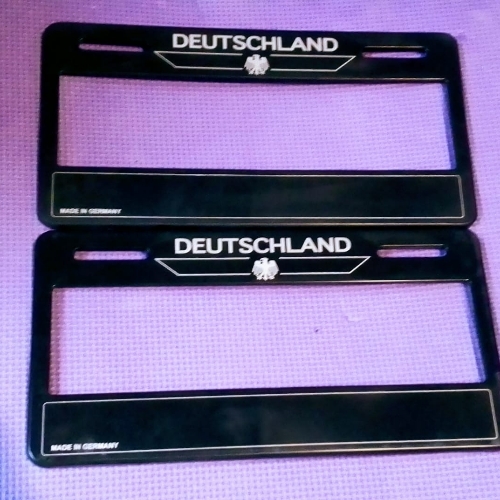 Portaplacas DEUTSCHLAND negra