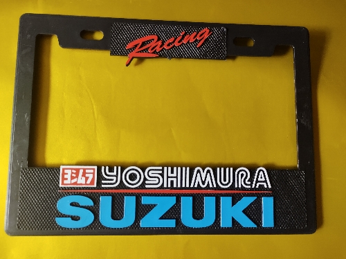 Portaplacas Suzuki azul