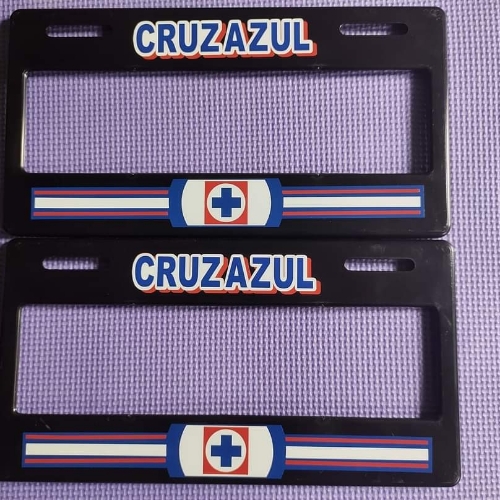 Portaplacas cruz azul