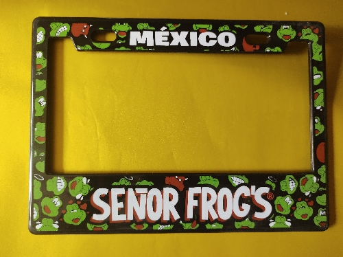 Portaplacas moto señor frogs
