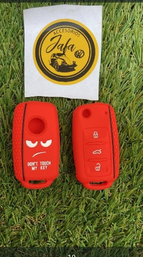 Funda de silicon 3 botones roja carita