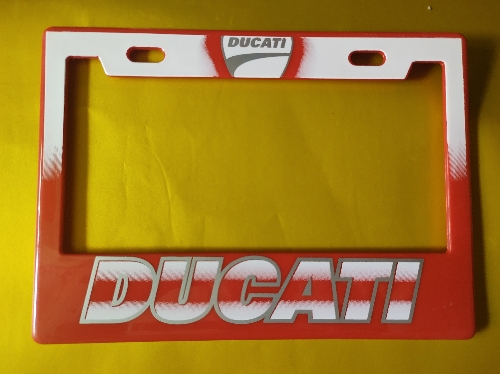 Portaplacas moto Ducati roja