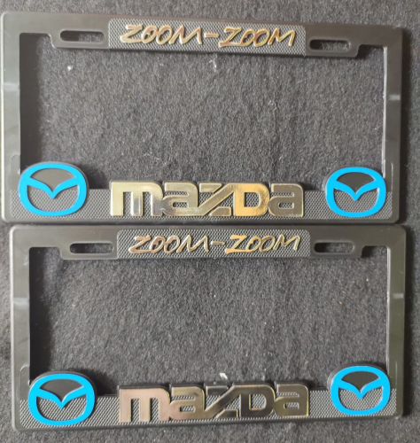 Portaplacas mazda azul