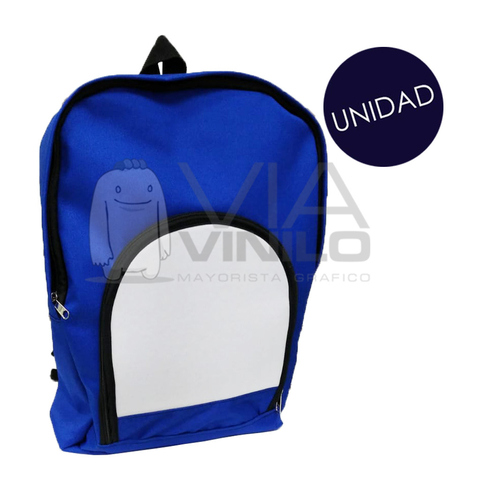Mochila Sublimable Grande  AZUL