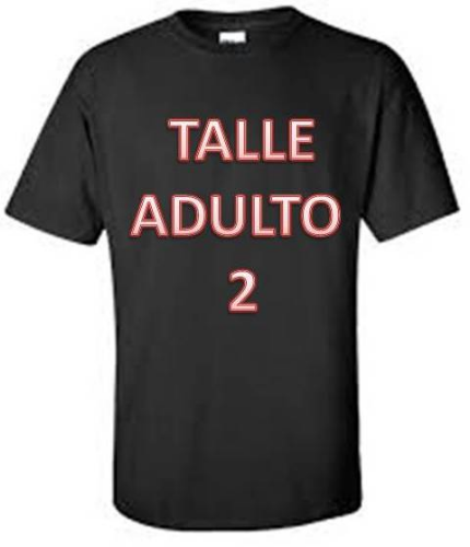 REMERA NEGRA A T 2 ALGODON