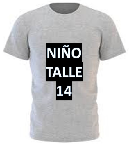 REMERA NIÑO MODAL GRIS TALLE 14