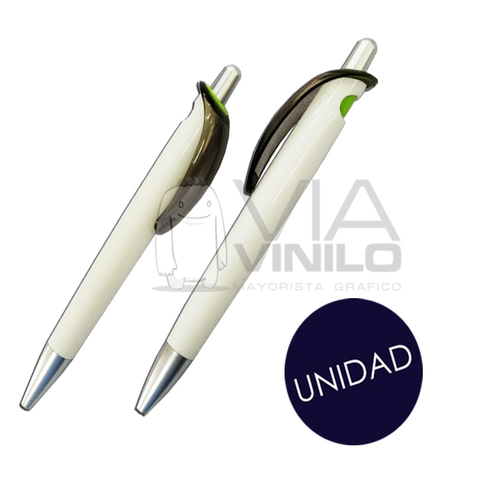 LAPICERA DETALLE VERDE TRANSFER LASER TINTA AZUL