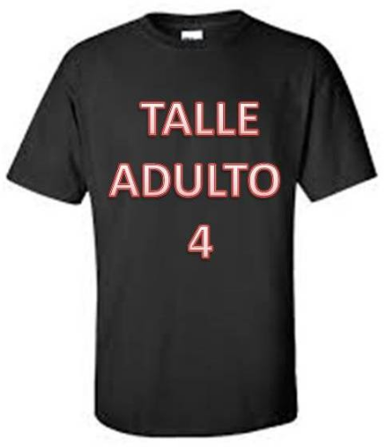 REMERA NEGRA ADULTO TALLE 4 ALGODON