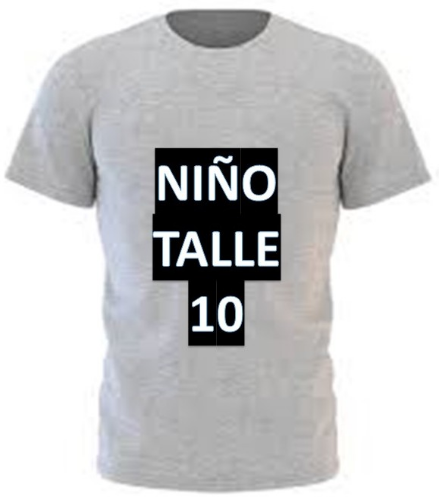 REMERA NIÑO MODAL GRIS TALLE 10