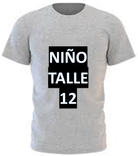 REMERA NIÑO MODAL GRIS TALLE 12