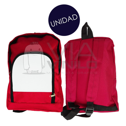 Mochila Sublimable Grande rojo