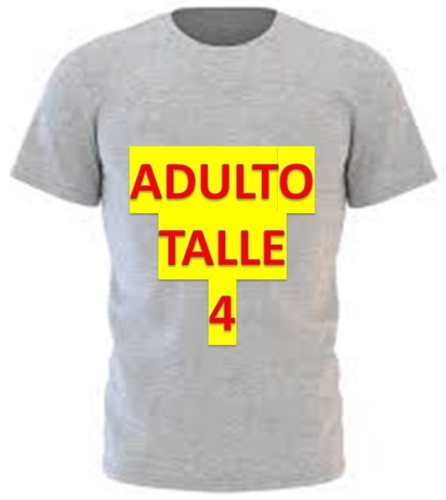 REMERA GRIS ADULTO MODAL TALLE 4