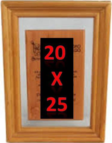 CUADRO DE MADERA CON VIDRIO 20 X 25