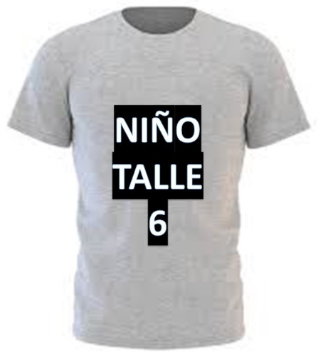 REMERA NIÑO MODAL GRIS TALLE 6