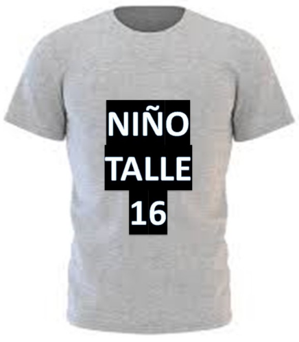 REMERA NIÑO MODAL GRIS TALLE 16