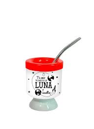 MATE ROJO + BOMBILLA