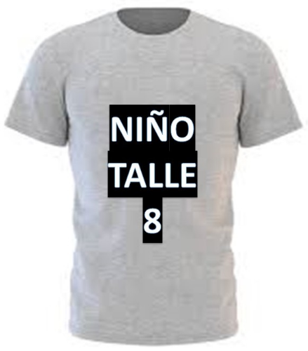 REMERA NIÑO MODAL GRIS TALLE 8