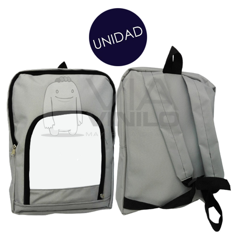 Mochila Sublimable Grande  GRIS