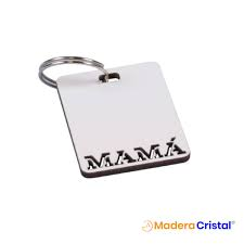 LLAVEROS DE MADERA CRISTAL MAMA