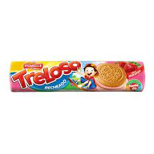 Bolacha Recheada Treloso Morango