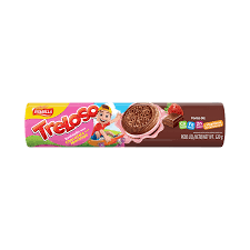 Bolacha Recheada Treloso Chocolate com Morango