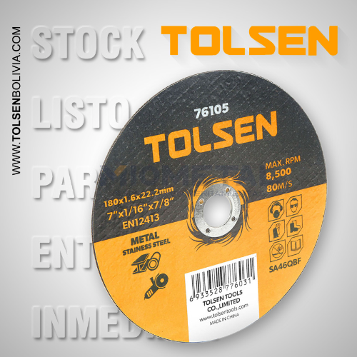 DISCO PARA CORTAR METAL 9 TOLSEN