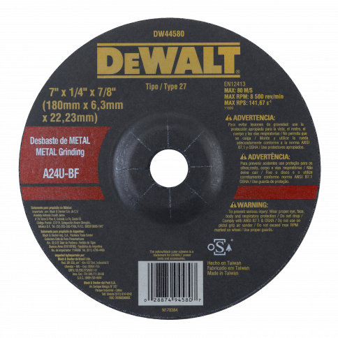 DISCO PARA PULIR METAL 7" DEWALT
