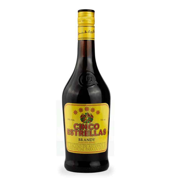 Brandy Cinco Estrellas Botella x 700 ml
