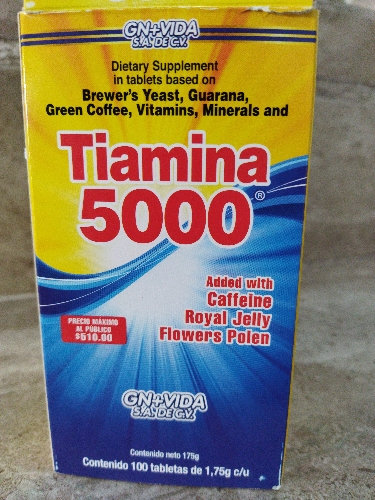 Tiamina 5000 100 tabletas