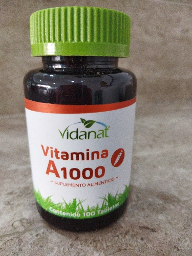 Vitamina A 1000  con 100 tabletas vidanat