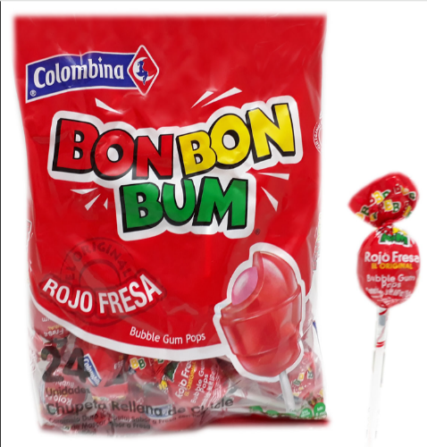 136 Bonbon bum  rojo x24unid