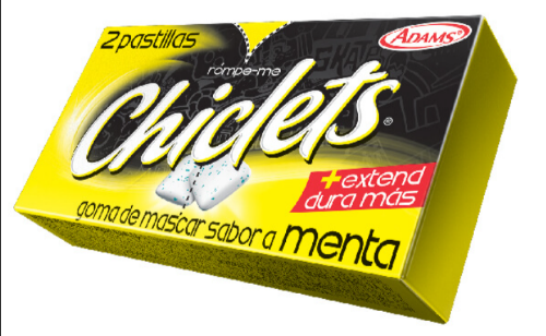 154 Chiclet Menta x100unid