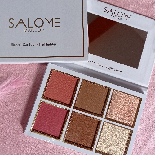 Paleta blush, contorno e iluminador Salome