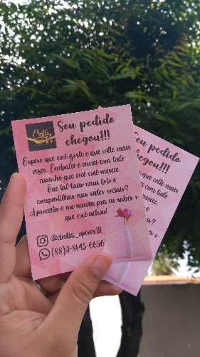 Cartão de Agradecimento 11x8cm em p. 60kg