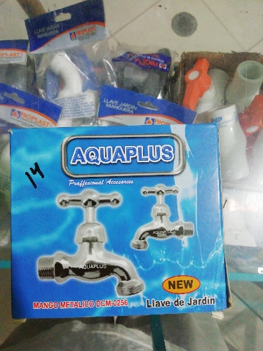 Llave jardin cromada pesada