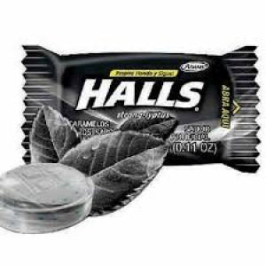 Halls negro sabor mentol y eucalipto - 3gr
