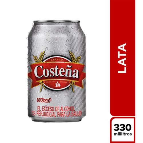 Cerveza en lata costeña 330 cm³