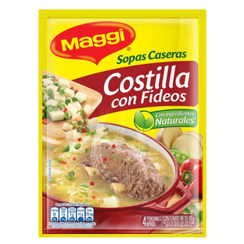 Maggi sopa instantánea costilla con fideos 65g
