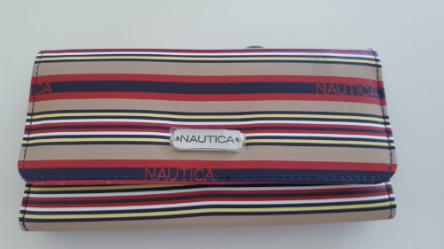 Monedero Nautica Rayas rojas/azul