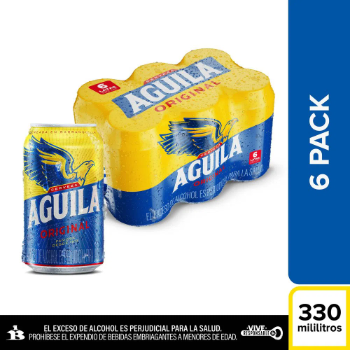AGUILA ORIGINAL LATA 330ml six pack