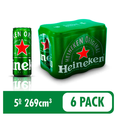 Heineken six pack250ml bt