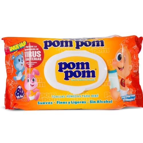 TOALLAS HUMEDA POM POM  500 G