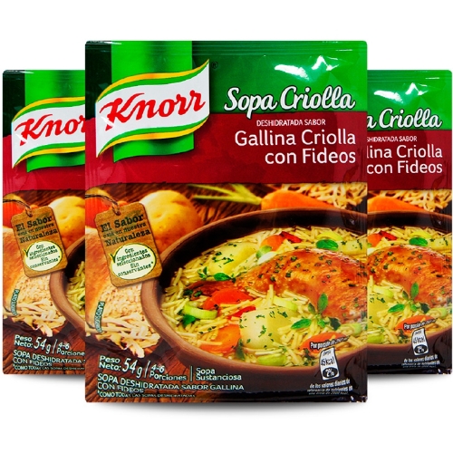 SOPA KNORR GALLINA CRIOLLA CON FIDEOS 54G