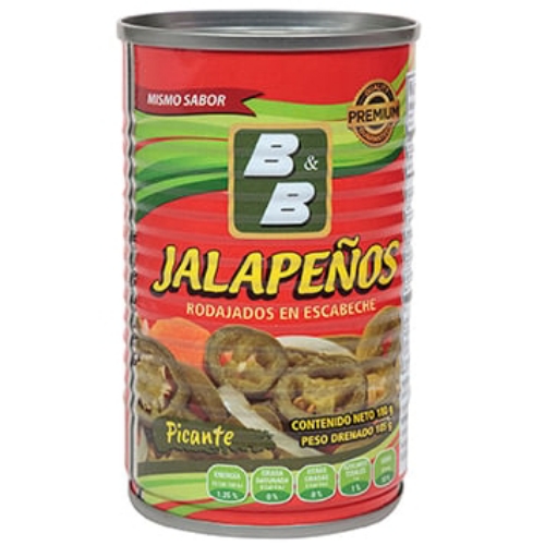 ESCABECHE B&B JALAPEÑO PICANTE 180 G