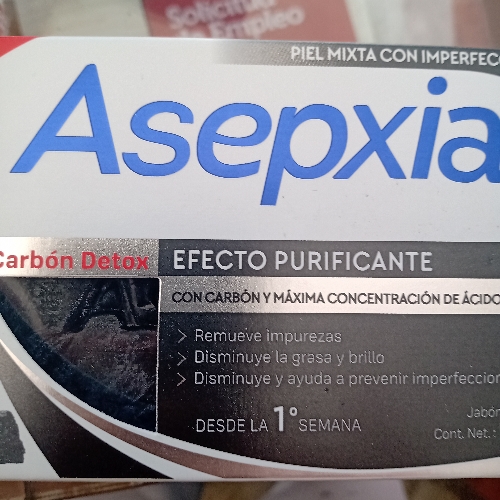 Jabon asepxia carbón