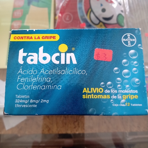 Tabcin efervescente azul pieza