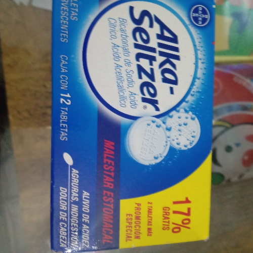 Alka-seltzer caja