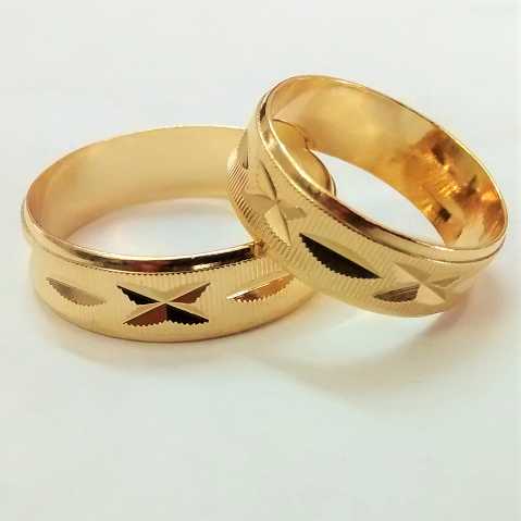 ANILLLO EN LAMINADO AROS DE MATRIMONIO DOS FIGURAS LABRADA ANL00015