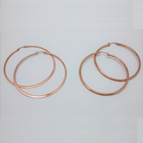 ARGOLLA EN ACERO LISA PLANA / REDONDA BRONCE 74 MM ARA00132