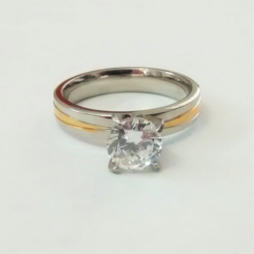 ANILLO EN ACERO SOLITARIOS CON LÍNEAS CURVAS ANA000517